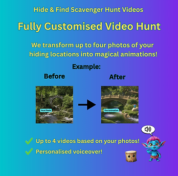 Personalised digital video scavenger hunts for Kids