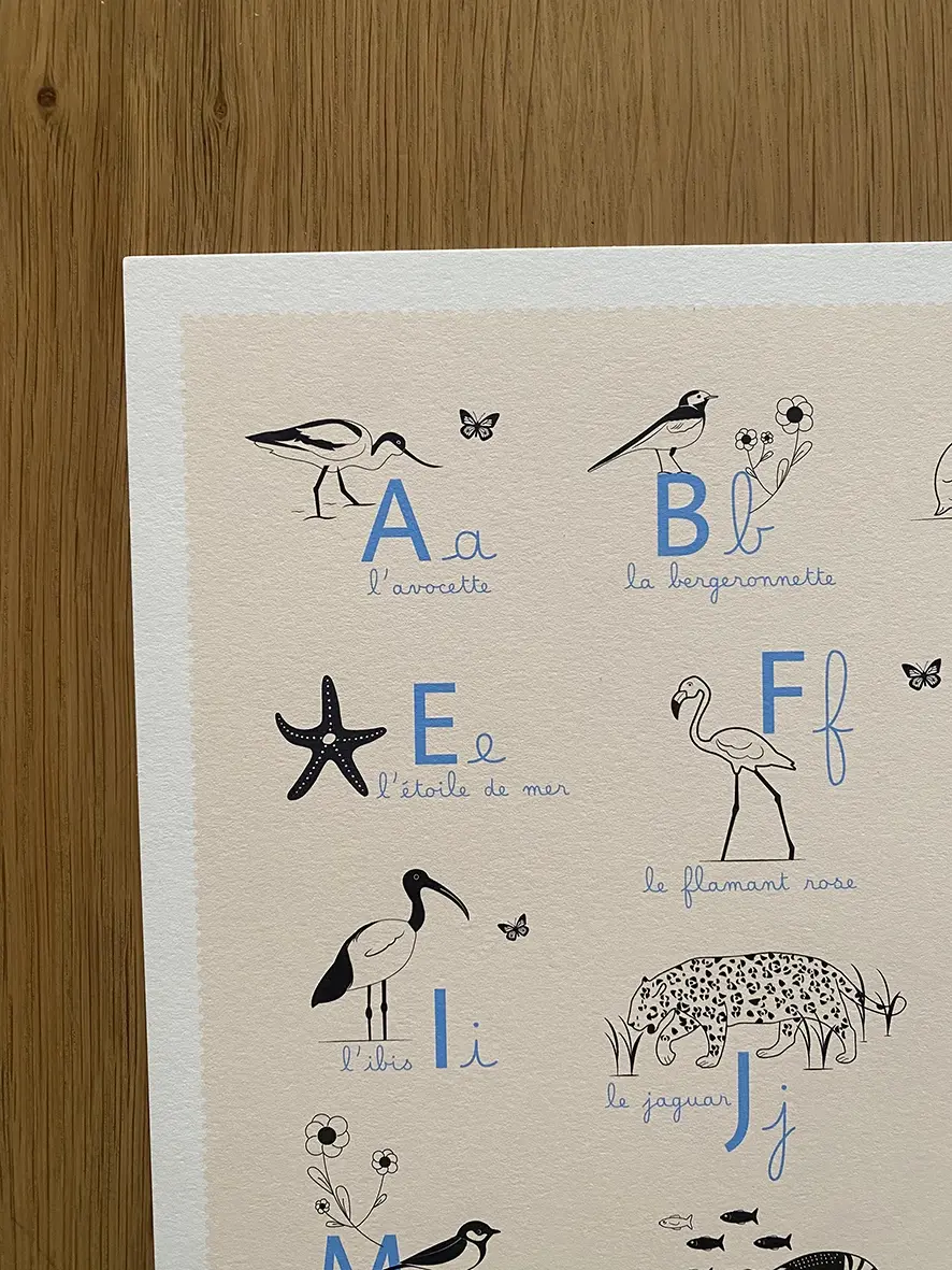 Miniature : Poster des animaux et des lettres de l'alphabet pour une déco éducative et apprendre en s'amusant