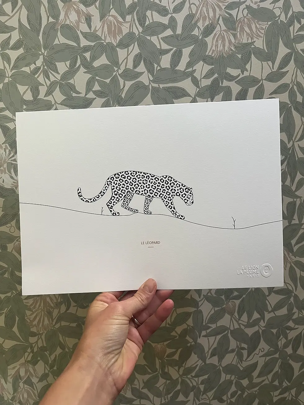 Miniature : Poster d'un léopard pour une chambre de bébé
