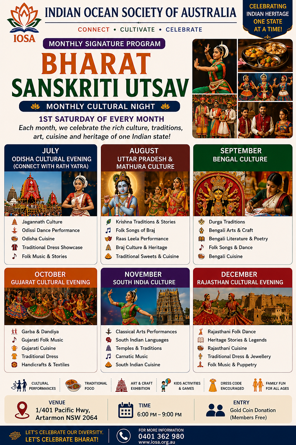 Bharat Sanskriti Utsav – Monthly Indian Cultural Night