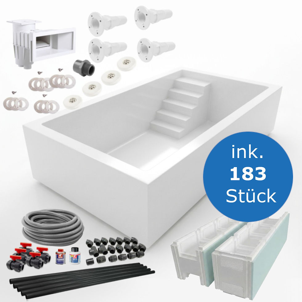 Miniaturbild: IGLU Pool Grund Set 10x4x1,5 mit Treppe PLUS