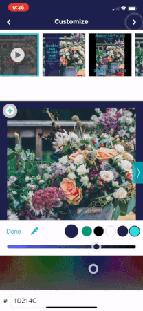 The color eyedropper feature
