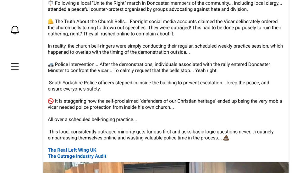 Doncaster Minster viral bell-practice claim fact check