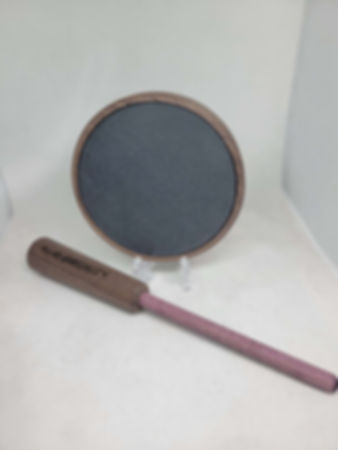 Walnut / slate over glass