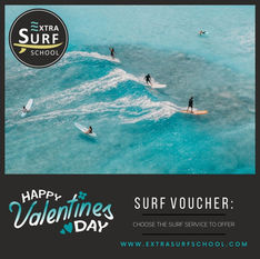 Surf Voucher is the perfect Valentine's Day gift. For this Surf Voucher, you can choose from surf lessons, surf coaching, and surf rental