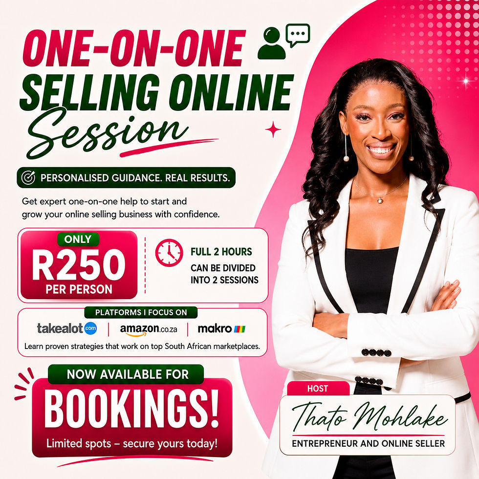 One-on-One Selling Online Session with Thato Mohlake