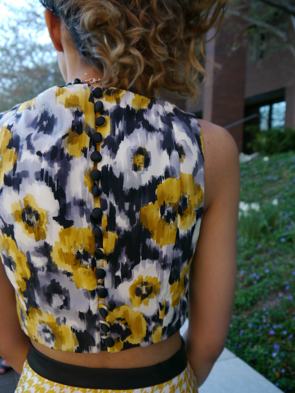 Thumbnail: Silk Floral Crop Top