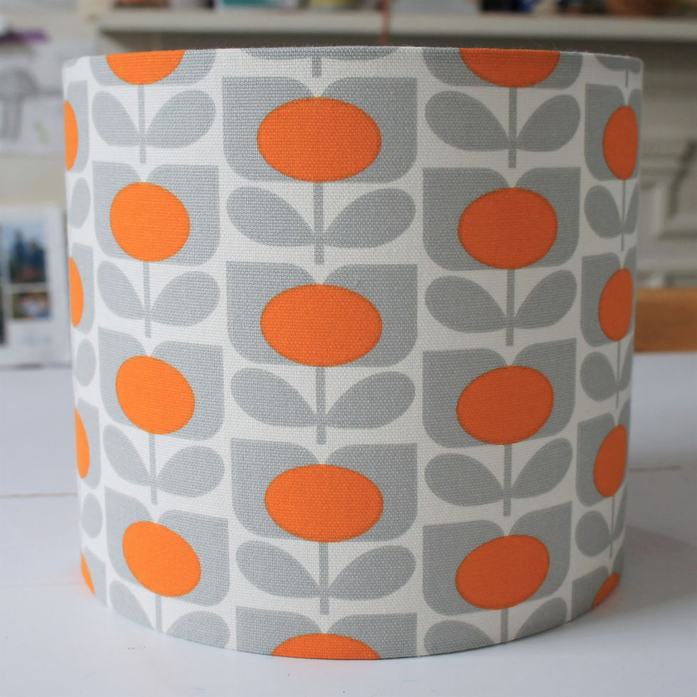 Thumbnail: Lampshade - Orla Kiely Ditsy Cyclamen Orange