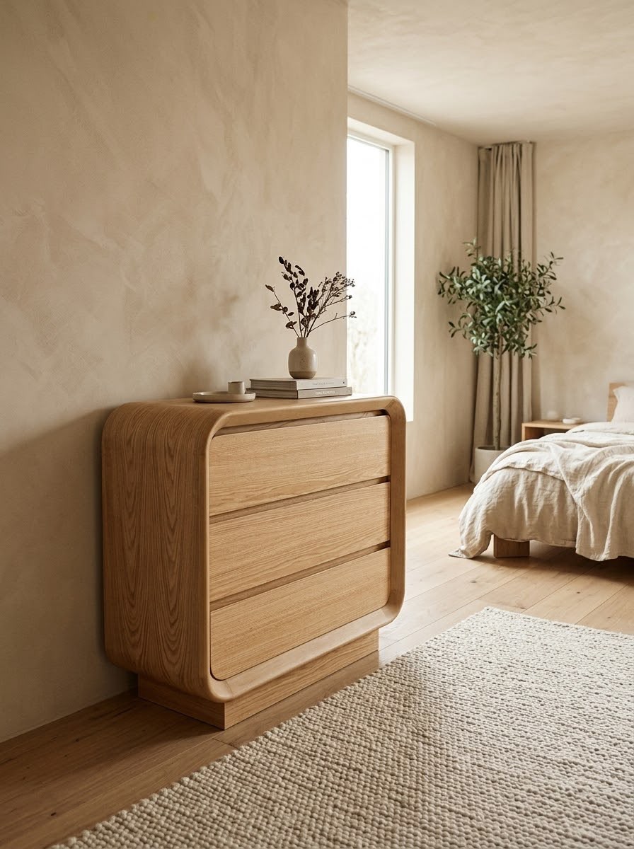 تسريحة — Lumina dresser/chest of drawers — الخامة: خشب كونتر طبيعي + أرو مصمت — القشرة: أرو — 1