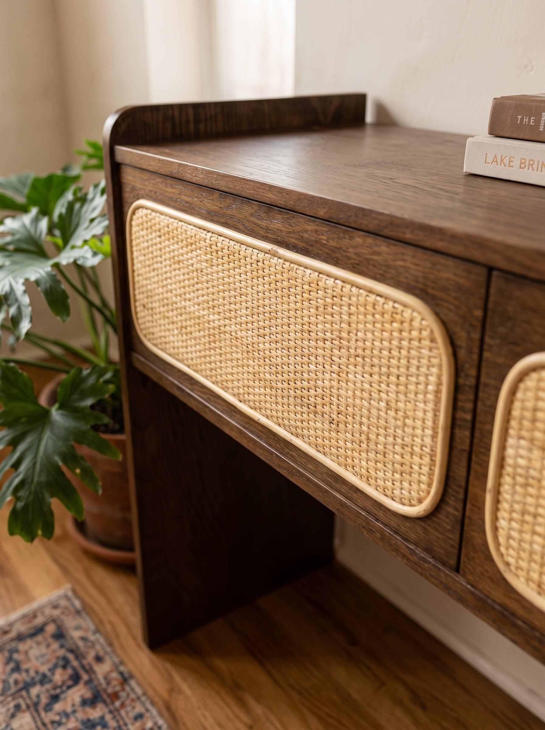 The Juniper Multi-purpose Unit — Dresser units — Material: Natural Blockboard + Indonesian Rattan — Veneer: Beech — 2