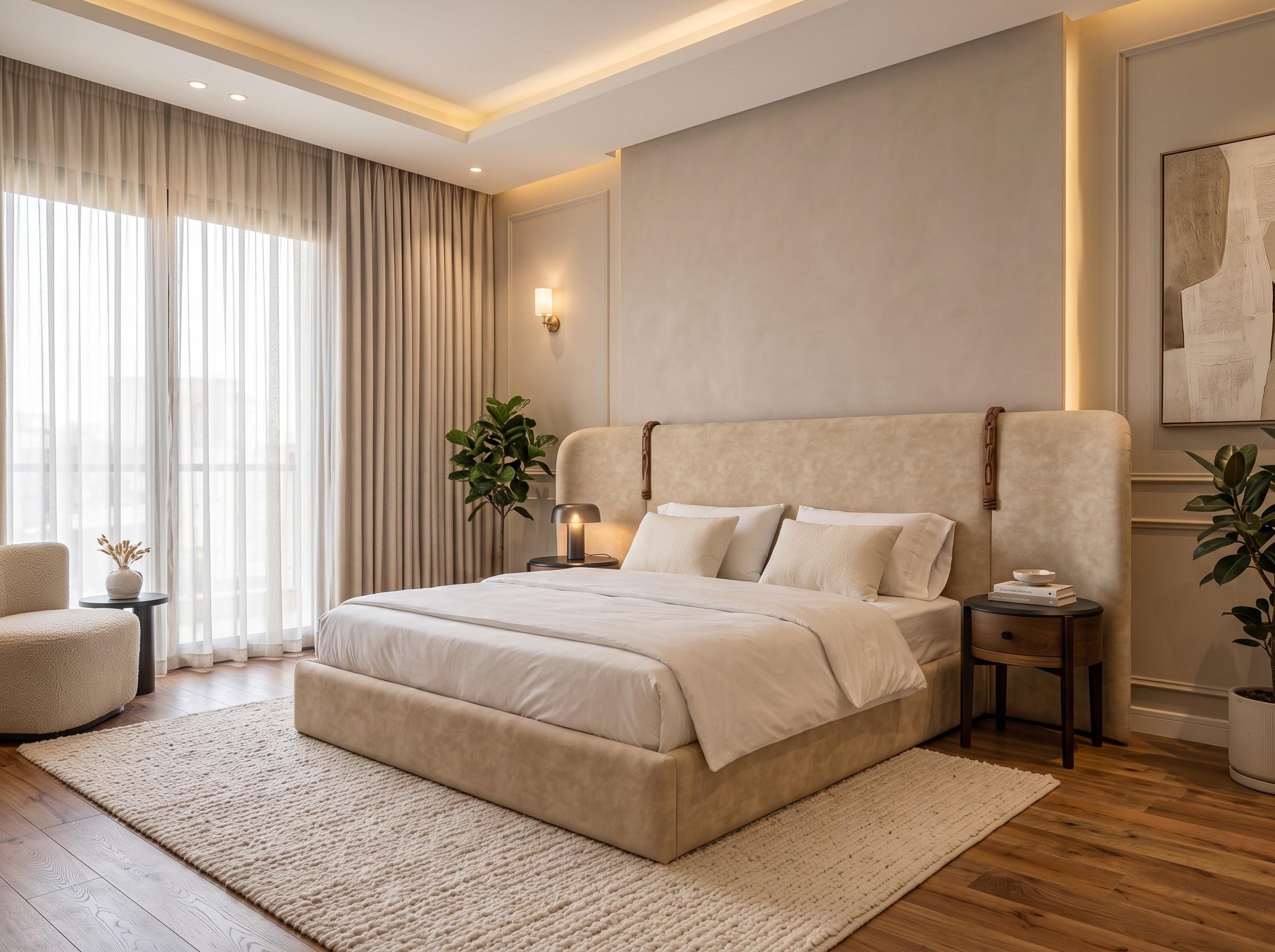 Bahamas — Beds — Bed platform: Massive Pine wood 5cm thickness — Headboard: Natural blockboard + Massive Beech