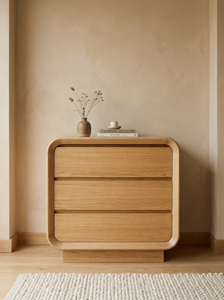 تسريحة — Lumina dresser/chest of drawers — الخامة: خشب كونتر طبيعي + أرو مصمت — القشرة: أرو — 2
