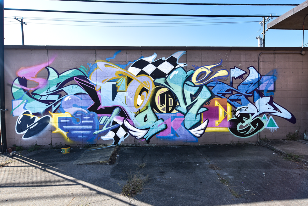 I wanted to have fun with this one, having a mashup of fonts and graffiti letters. Bold and colorful. Thank you Greensboro for hosting us.
special thanks to: ryan saunders and jen graf