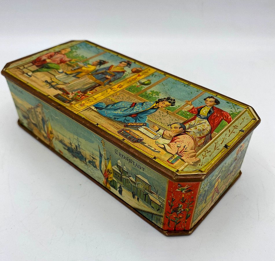 Remarquable Boite de Biscuits 1900 Nîmes