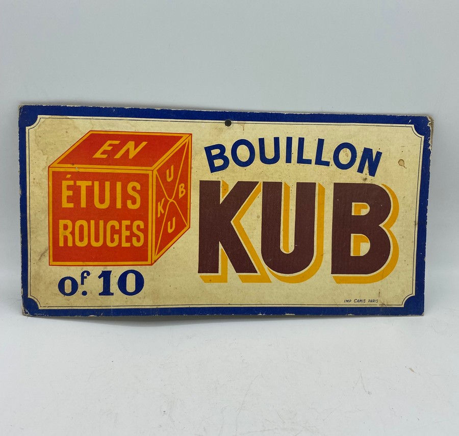 Rare carton publicitaire Bouillon KUB