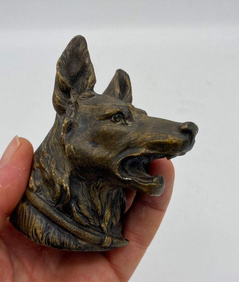 Miniature : Bouchon de radiateur Chien de Berger 1930