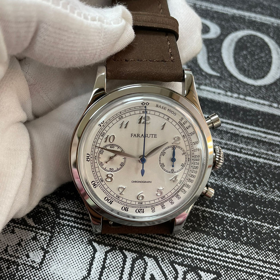 Miniaturbild: Farasute herren Chronograph 38mm Handaufzug – Mechanische Uhr mit Saphirglas