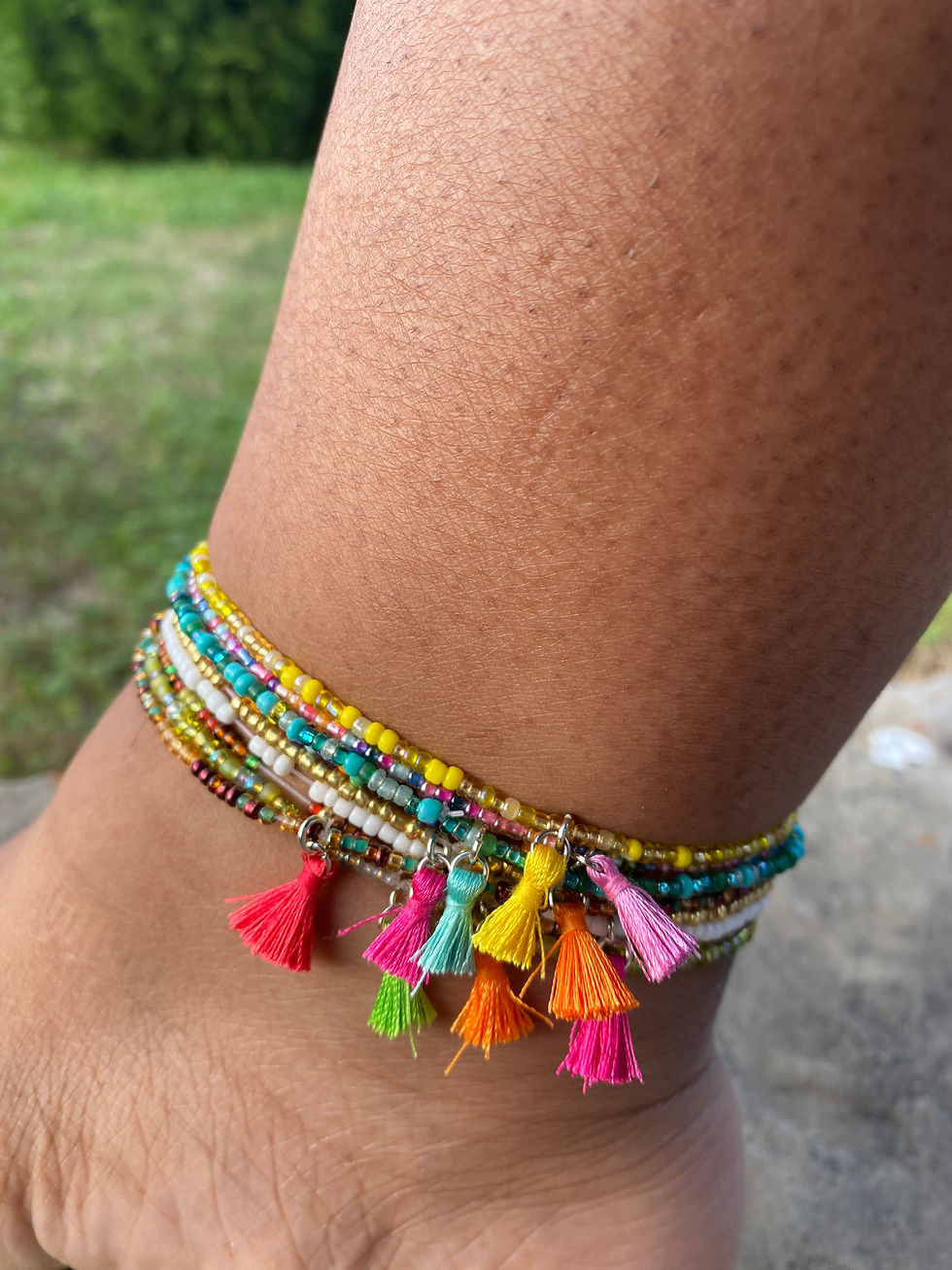 Thumbnail: Boho Anklets With Tassels