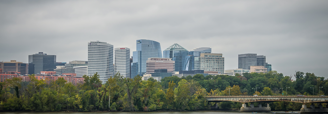 Photo of Rosslyn looking across the river from DC