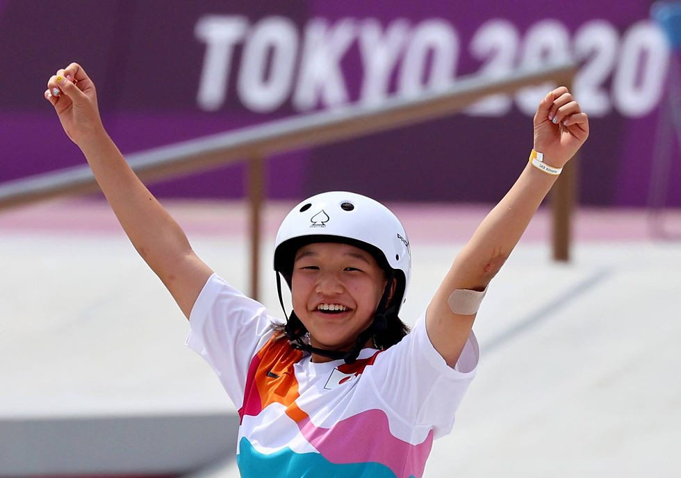 Nishiya smiles after finishing a successful attempt. | (c) CBS News