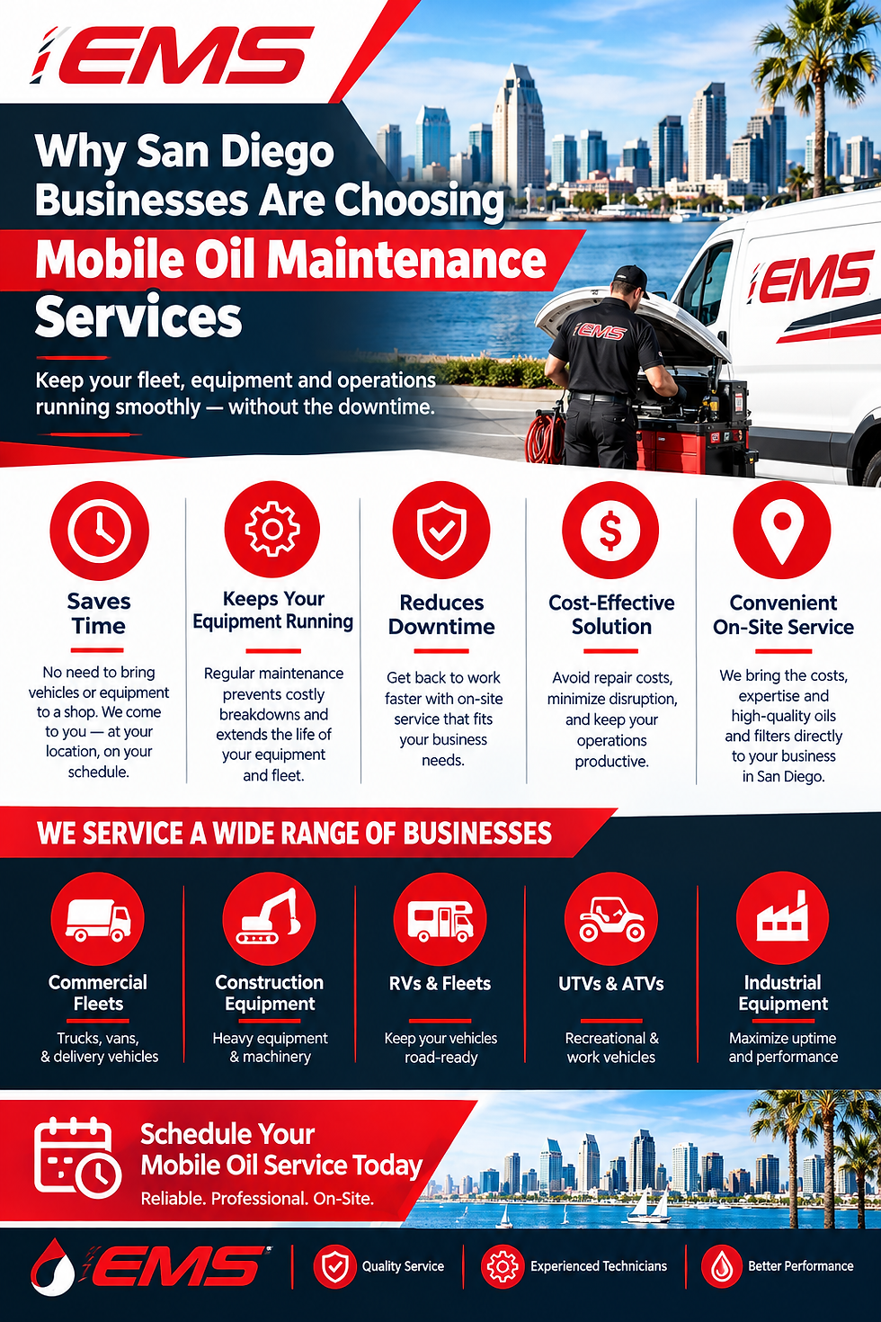 why san diego businesses are choosing mobile oil miantenance service