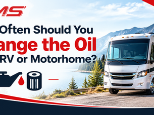 Class A motorhome parked at a San Diego campsite while an EMS Oil Extractions technician performs a mobile oil extraction service