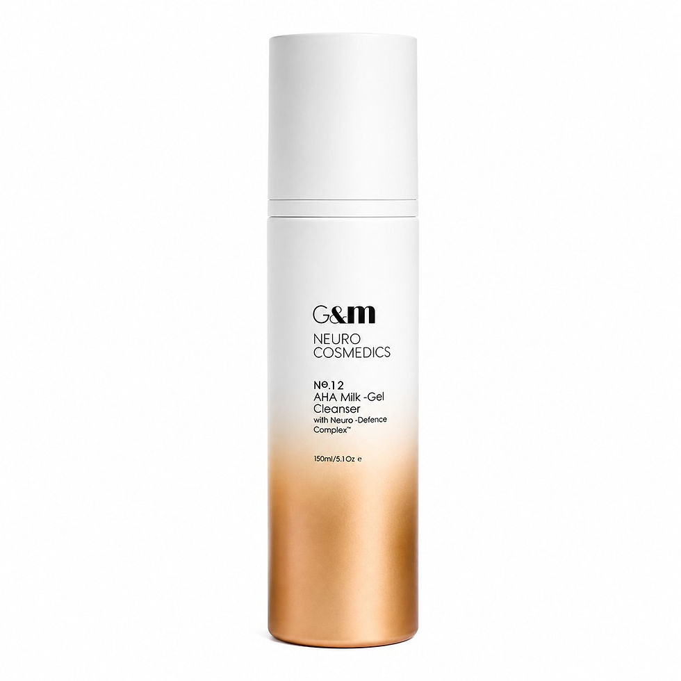 Ginger & Me AHA Milk-Gel Cleanser exfoliating facial cleanser with Neuro-Defence Complex for smoother, brighter ski