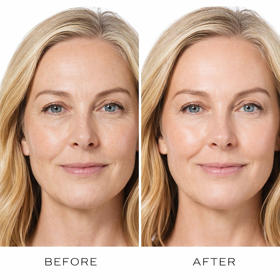 Thumbnail: Before and after using Medik8 Total Moisture Daily Facial Cream 50ml showing improved skin hydration