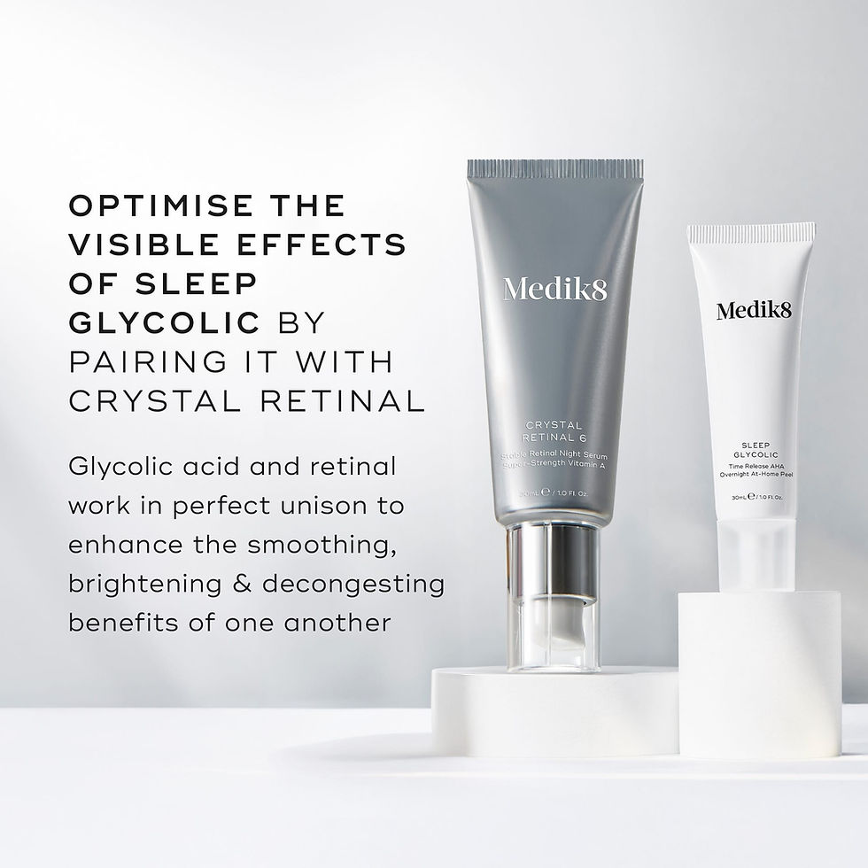 Thumbnail: Medik8 Sleep Glycolic overnight exfoliating treatment with 10% glycolic acid to visibly refine skin texture and boost radianc