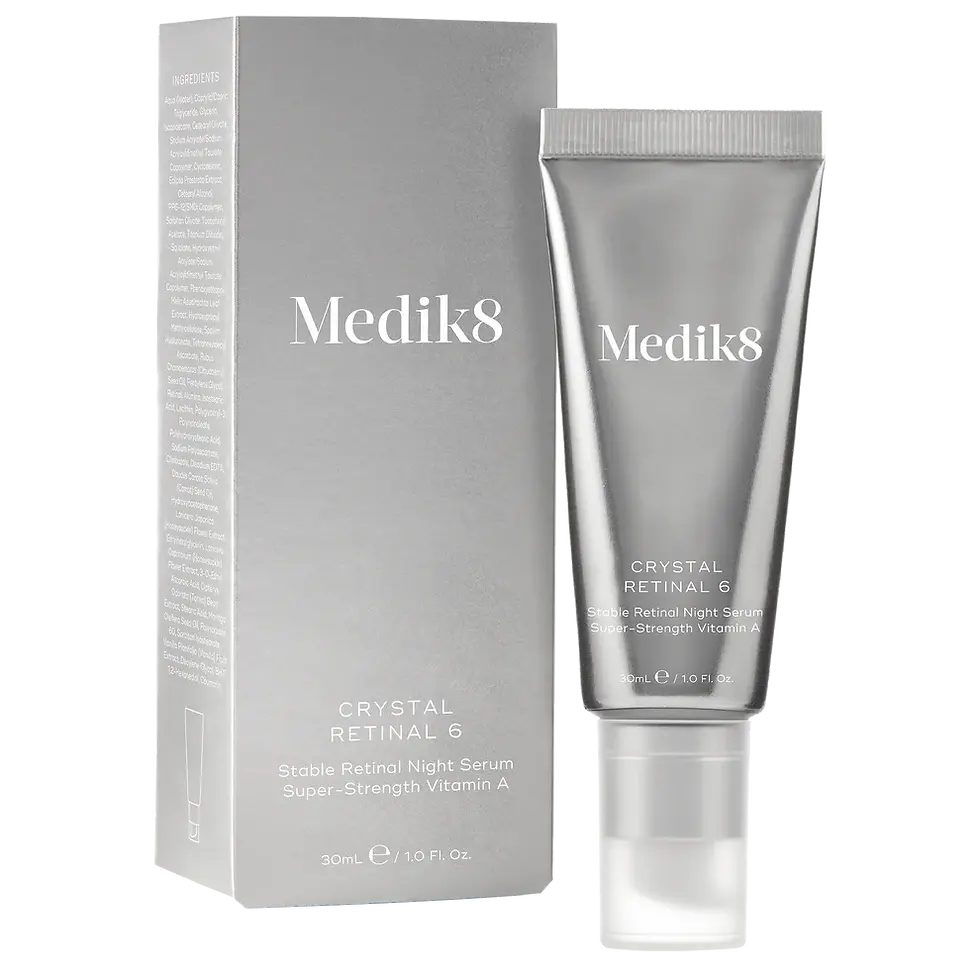 Medik8 Crystal Retinal 6 vitamin A night serum with retinaldehyde for smoother, firmer and brighter-looking skin.
