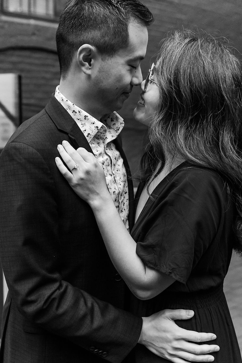 Engagement photo session in Gastown as Vancouver wedding photographer