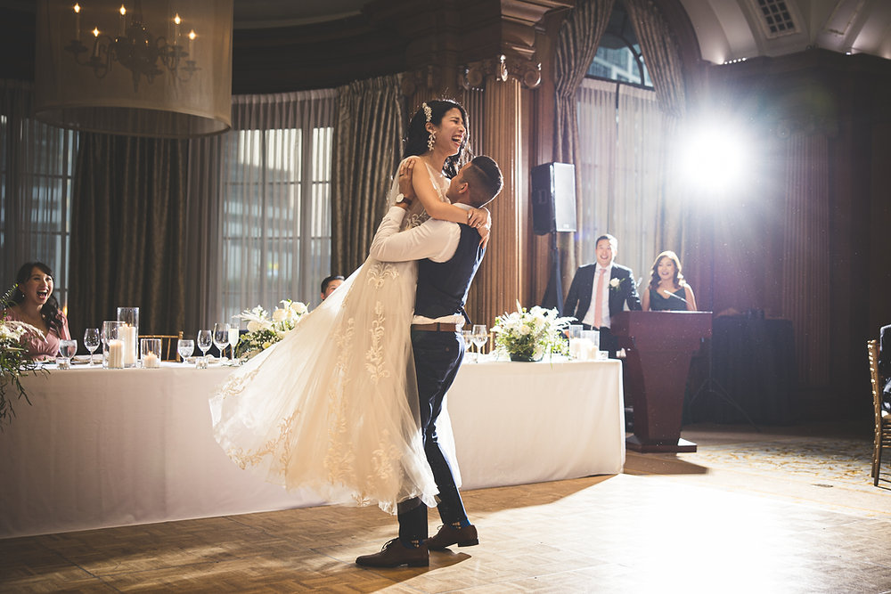 Wedding photo at Vancouver Club