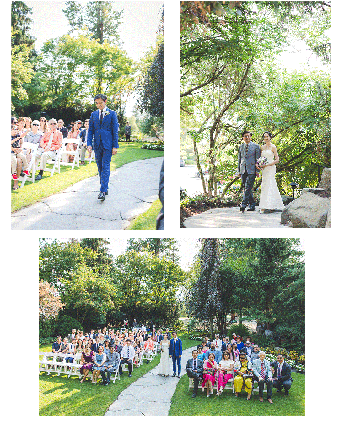 Laughter and joy fill the air as J&L celebrate surrounded by family and friends, capturing the exuberant spirit of their Vancouver wedding day at Northview Golf Club