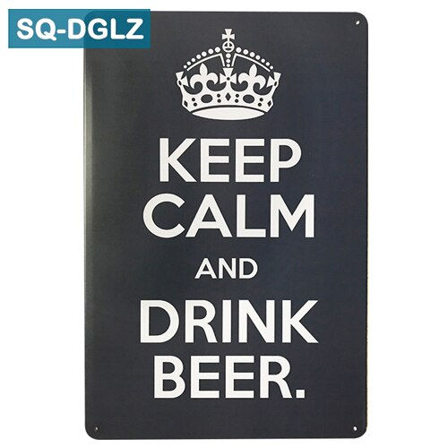 Thumbnail: [SQ-DGLZ]Hot KEEP CALM AND DRINK WHisky Tin Signs Retro Plaque
