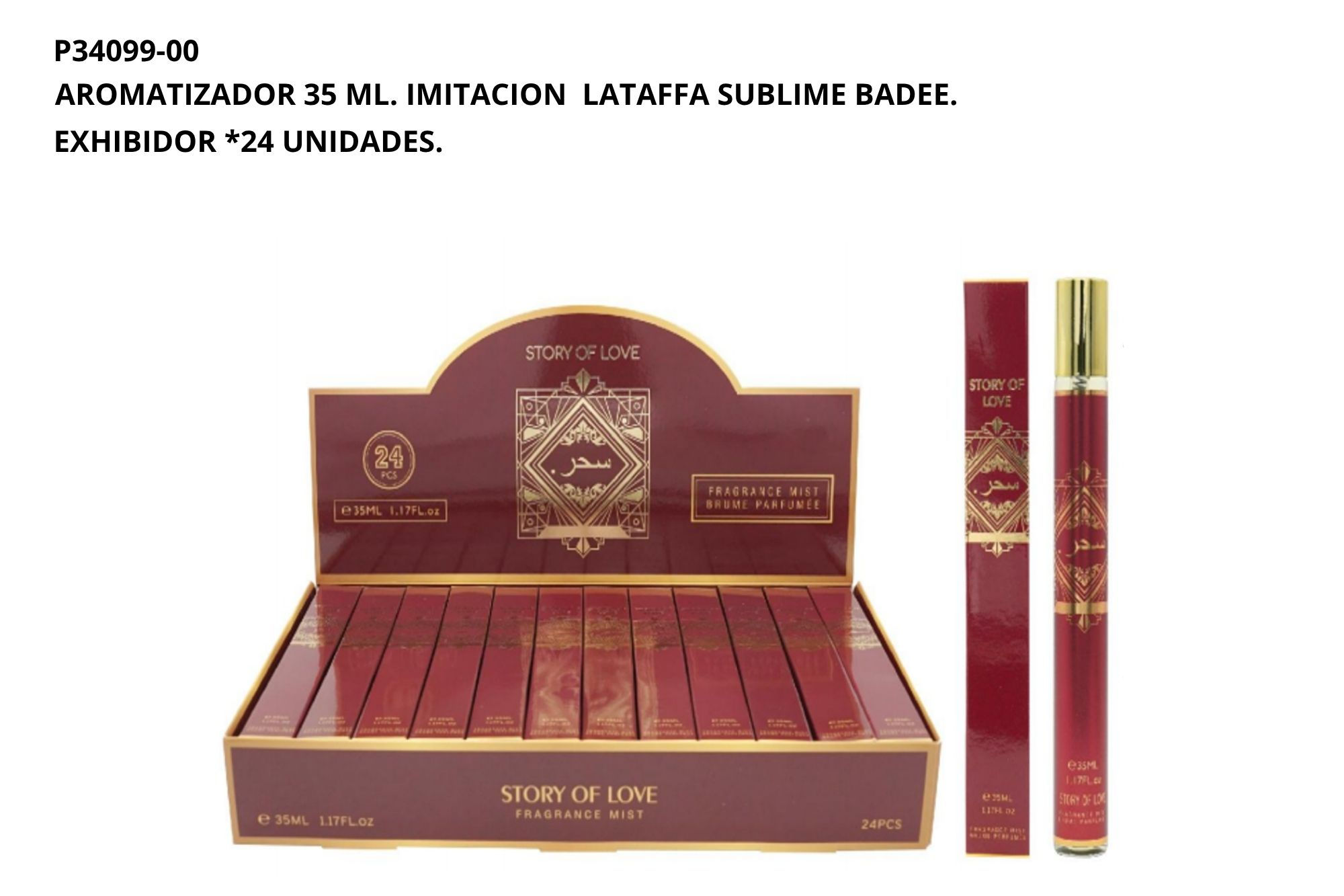Perfume Lataffa Sublime Badee. Exhibidor *24 Unidades 35ML