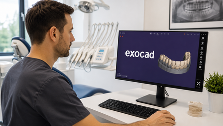 Medic Stomatolog lucreaza in exocad