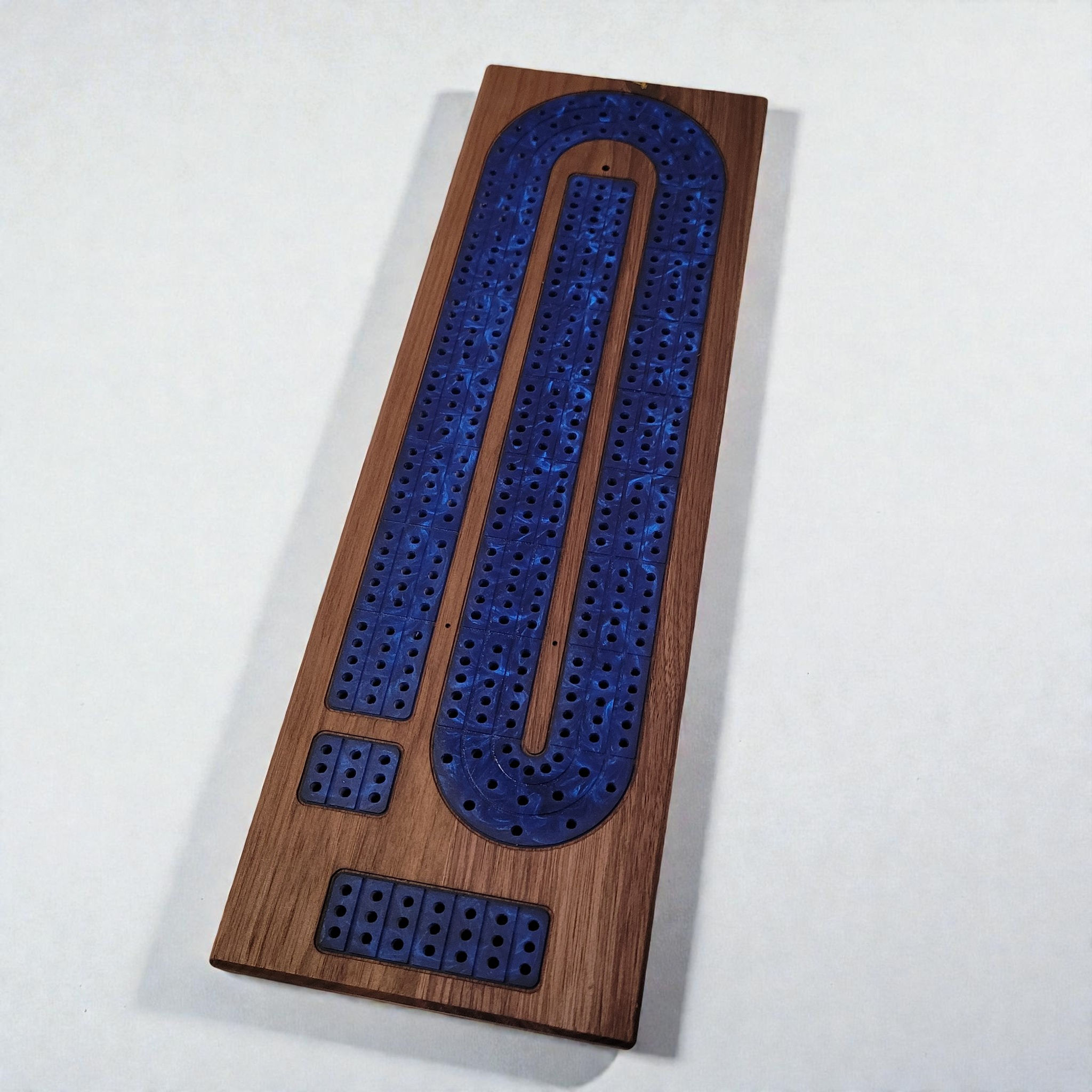 Dark Blue Cribbage Board