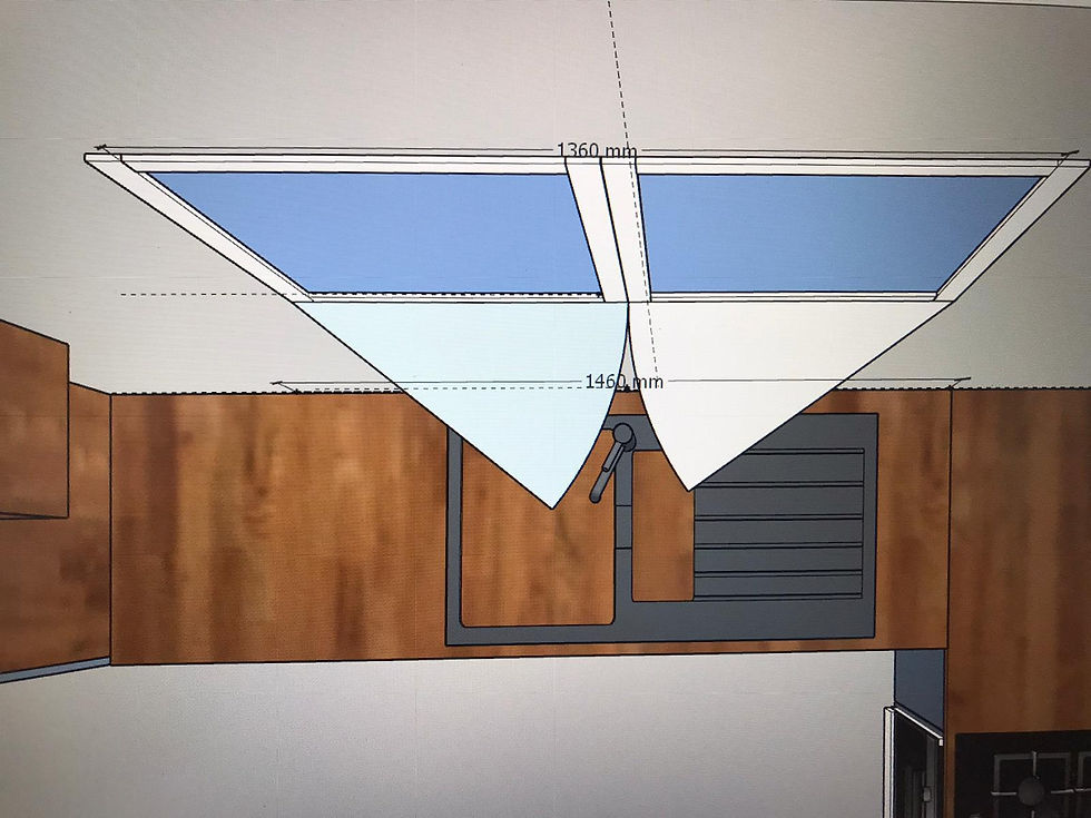 Thumbnail: Proiect mobilier de bucătărie cu uși de MDF realizat la comandă