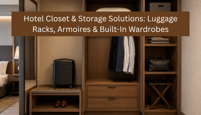 Hotel Closet & Storage Solutions: Luggage Racks, Armoires & Built-In Wardrobes
