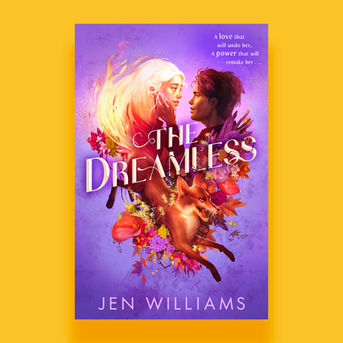 The Dreamless by Jen Williams. Designed by Arabella Jones and illustrated by Pablo Hurtado de Mendoza.

Published by First Ink at Macmillan Childrens Books.

Arabella Jones is a book cover Designer and illustrator for Penguin Random House, Puffin Books and Macmillan Childrens Books. She has designed Young Adult covers, Audio and CD artwork, and children's fiction and non-fiction books.