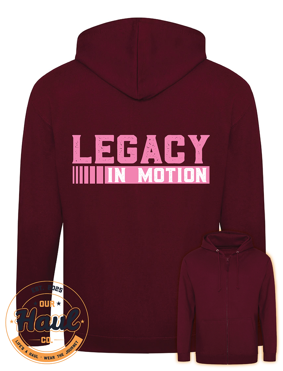 Thumbnail: Legacy in Motion - Zipped Hoodie