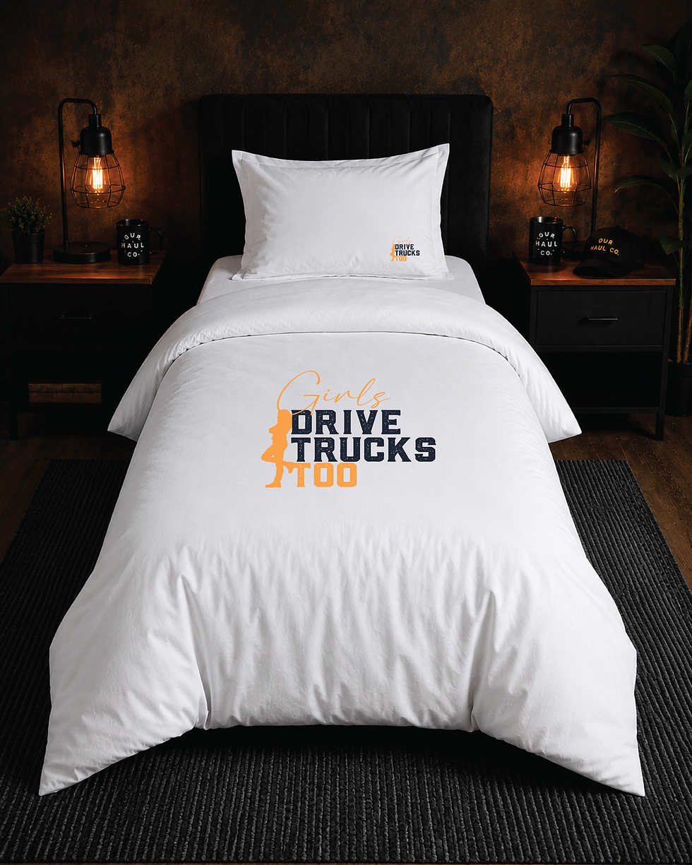 Thumbnail: Girls Drive Trucks Too - Single (Cab) Bedding Set