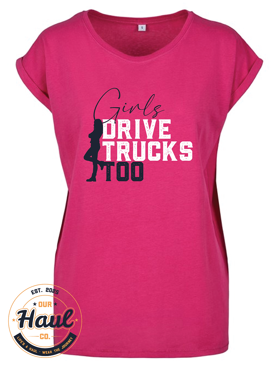 Thumbnail: Girls Drive Trucks Too – Womens Tee