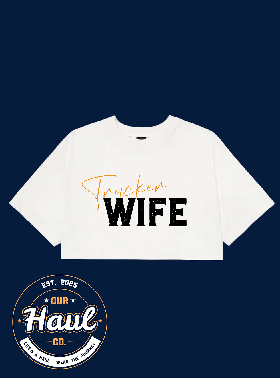 Thumbnail: Trucker Wife – Womens Cropped Tee