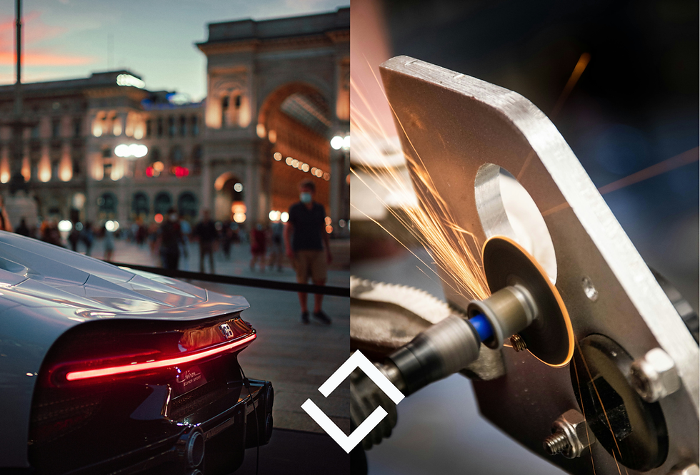 Rücklicht eines Bugatti