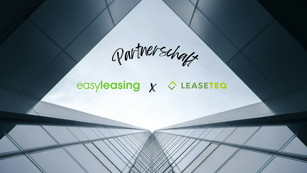 Edificio per uffici con i loghi LEASETEQ ed easyleasing