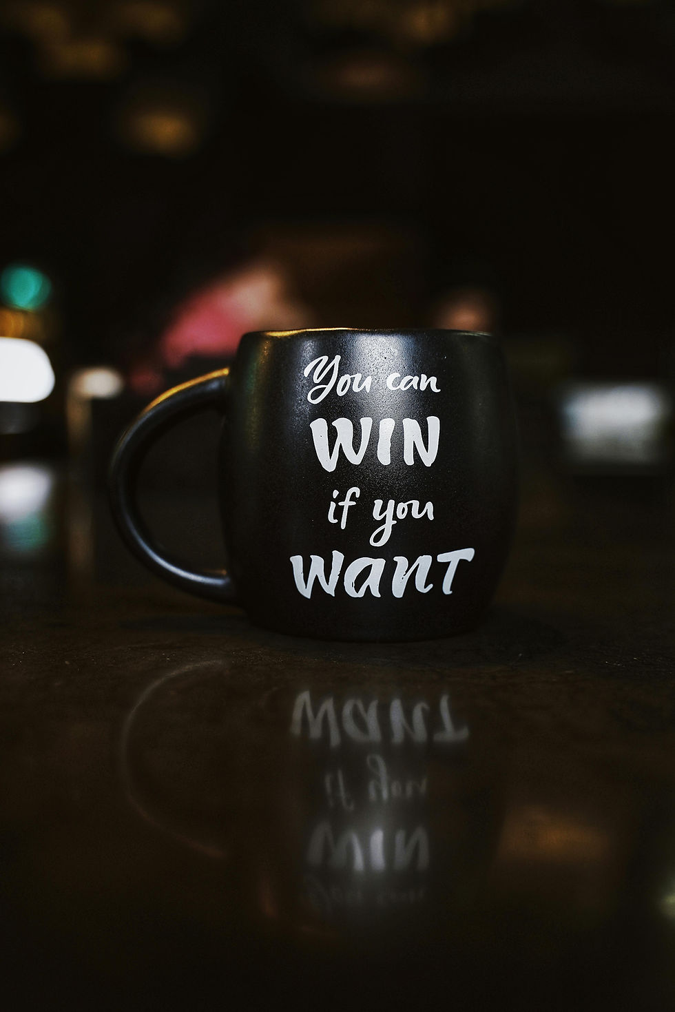 mug that says "you can win if you want"