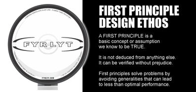 FYRLYT. First principle design ethos.