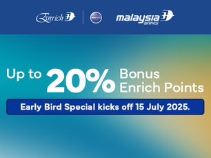 Live | Malaysia Airlines July 2025 20% Bonus Enrich Miles Promotion