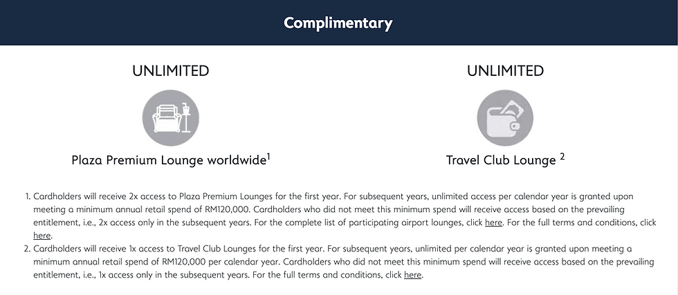 Snippet from Alliance Bank Visa Infinite Product Page